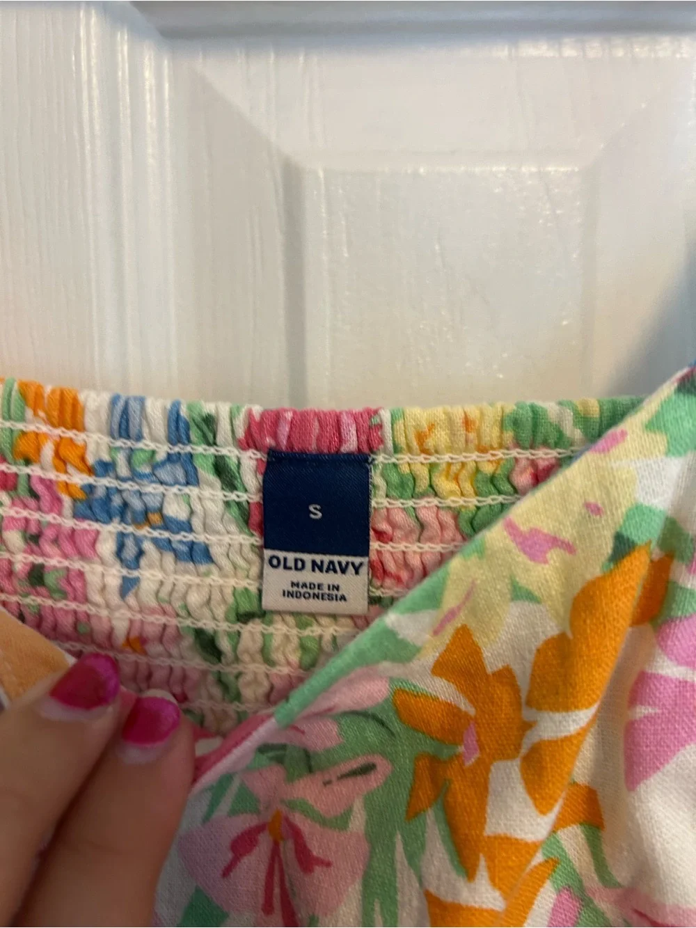 Old Navy Floral Strappy Sundress in Pink, Blue & Yellow